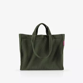 reisenthel Softshopper cord dark matcha GR5057 naramna torba poliester 28 l