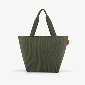 reisenthel Shopper M cord dark matcha nakupovalna torba, ZS5057 - prostornina 15 litrov