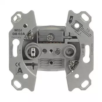 BUSCH-JAEGER 0230-102 vložek za antenski priključek, 2 izhoda, končna vtičnica, bela 2CKA000230A1554