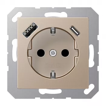 JUNG SCHUKO vtičnica z USB Type-A in Type-C A1520-15CACH
