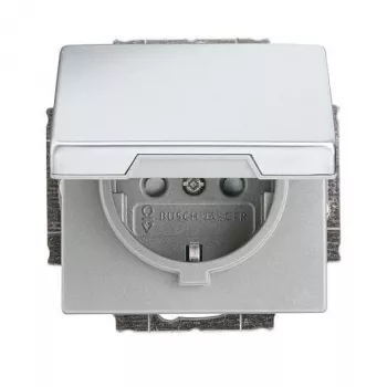 Busch-Jaeger 20 EUKB-866 vložek vtičnice SCHUKO, nerjavno jeklo (2CKA002018A1521)