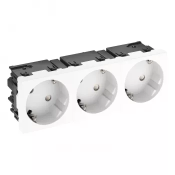 OBO BETTERMANN Connect 45 STD-D3SC RW3 3-kratna Schuko vtičnica 33° čisto bela 6120503