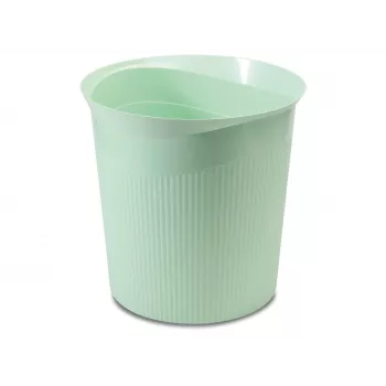HAN Re-LOOP 13L okrogla posoda za odpadke, pastelno zelena, 100% PIR reciklirana plastika, strukturirana 18148-805