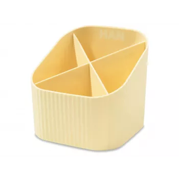 HAN X-LOOP stojalo za pisala pastelno rumeno plastika 4 predali 111 x 111 x 105 mm 17238-815D