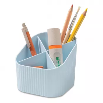 HAN X-LOOP stojalo za pisala, pastelno modro, 4 predali, 11,1 x 11,1 x 10,5 cm 17238-884D