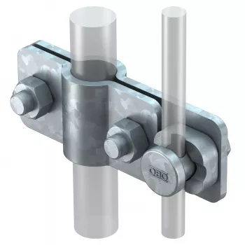 OBO Bettermann priključna sponka 2710/25 25mm križna sponka za okrogle in ploščate vodnike (5001226)