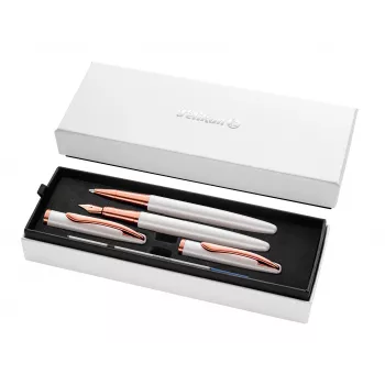 Pelikan Jazz Noble Elegance White pisalni set (nalivno pero in kemični svinčnik, srednja konica) 400197471