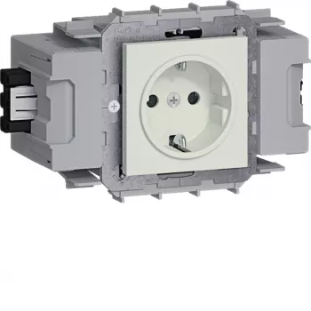 HAGER GS10019016 enojna vtičnica Schuko s Wago Winsta Front-Snap-In, čisto bela