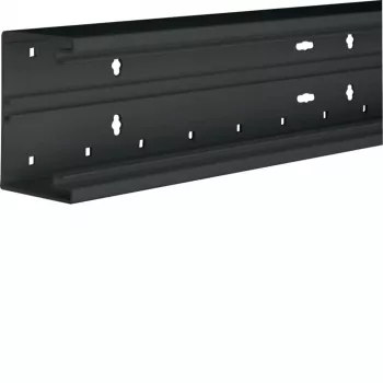 Hager BR6510019011 Tehalit BR spodnji del kabelskega kanala, PVC, grafitno črn, 80mm, čelna zapora, 2m