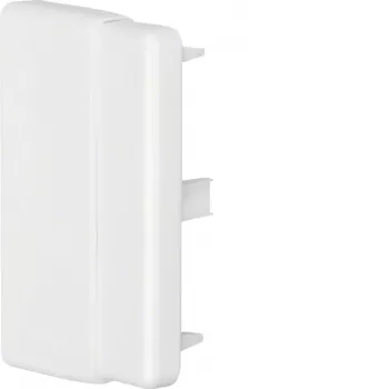 HAGER LFF6009069016 nastavljiv končni kos za kabelski kanal 60x90 mm, prometno bela (RAL 9016)