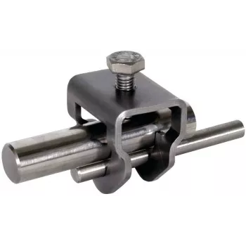DEHN TE priključna sponka NIRO za okroglo palico Ø20 mm in okroglo žico Ø10 mm, nerjavno jeklo V2A (630129)