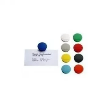 Magnetoplan Discofix okrogel magnet standard, rdeč, feritnega polnega jedra, moč držanja 0,7 kg (1664206)