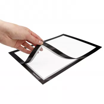 MAGNETOPLAN HOLTZ magnetofix dvostranski samolepilni info okvir, DIN A6, črn, z odpiranjem 1132112