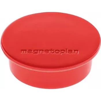 Magnetoplan Discofix okrogel magnet barva rdeča z masivnim feritnim jedrom, moč držanja 2,2 kg 1662006