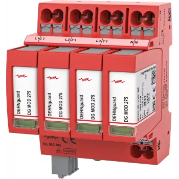 DEHN DEHNguard MP TNS 275 FM tip 2 odvodnik prenapetosti, 4-polni, 275V, 40kA, DIN-tirnica 942405