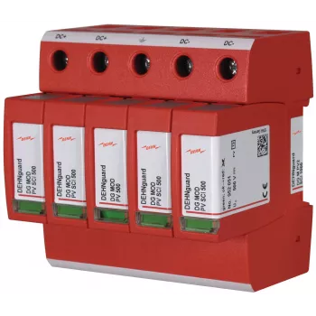 DEHN DG M PV2 SCI 1000 tip 2 odvodnik prenapetosti za fotovoltaične sisteme, 3-polni, 1000 V DC, 40 kA, montaža na DIN tirnico 952514