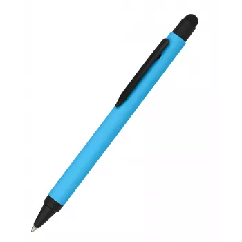 ONLINE SCHREIBGERÄTE ALU stylus kemični svinčnik moder, vrtljivi mehanizem, srednja konica, vgrajen stylus za kapacitivne zaslone na dotik 32118/3D