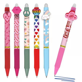 ONLINE magiXX Fun gel svinčnik Love& 0,7 mm moder 6 kosov (70190)