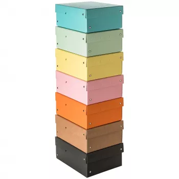 FALKEN PURE škatla za shranjevanje 1250 listov pastelno sortirana paket 5 kosov 18x25x10 cm 22001968000F