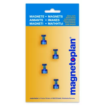 Magnetoplan magnetno držalo za sporočila, modro, 4 kosi, drži do 9 listov DIN A4 1666114