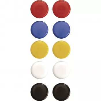 Magnetoplan signalni magneti 20 mm, 10 kosov, različne barve (rdeča, modra, rumena, zelena, bela) 16662