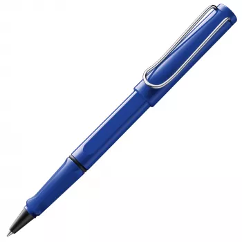 LAMY Safari roller svinčnik moder z ergonomskim oprijemom in kovinsko sponko (1214114)