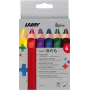 LAMY 3plus barvni svinčniki, set 6 kosov, ergonomski trikotni, ekstra debela nelomljiva mina, mešane barve 1222002