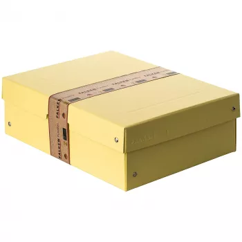 FALKEN PURE škatla za shranjevanje dokumentov 1250 listov pastelno rumena 24,0 x 32,0 x 10,0 cm, 1 kos 22001936000F