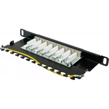 GoodConnections Alcasa GC-N0130 Cat6a oklopljen RJ45 keystone modul - 10GbE, 22-26 AWG, črn