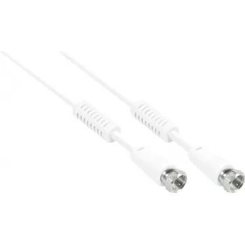 GoodConnections koaksialni kabel F-Type na F-Type s feritnim jedrom, 100% oklopljen, 2,5 m, bel (S-FP25W)