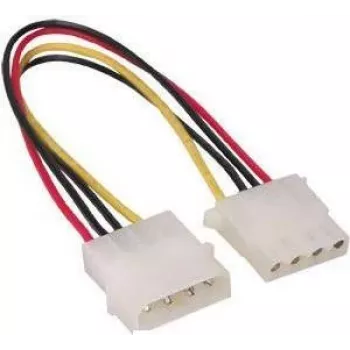 GoodConnections 5,25 inch 4-Pin Molex podaljševalni napajalni kabel, notranji, 20cm (5021-4VL)