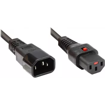 Good Connections Alcasa 1600-IEC10 napajalni kabel C14 na C13, vtič/vtičnica, raven, 1 m, črn