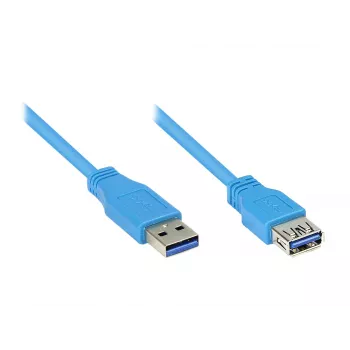GoodConnections USB 3.0 podaljševalni kabel A vtič na A vtičnico, moder, 1 m (2711-B01)