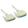 GoodConnections null modem kabel, DB25 vtičnica na DB25 vtičnica, 3m, nikljan, dvojno oklopljen, črn 4030-3
