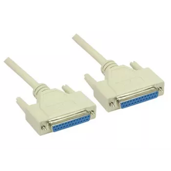 GoodConnections null modem kabel, DB25 vtičnica na DB25 vtičnica, 3m, nikljan, dvojno oklopljen, črn 4030-3