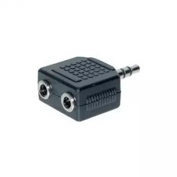 GoodConnections AD-352BU avdio Y-adapter kabel 3,5mm stereo vtič na 2x 3,5mm stereo vtičnico 20cm črn
