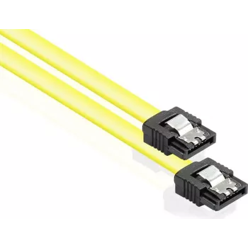 GoodConnections SATA III 6 Gb/s kabel s kovinsko sponko, 0,30 m, rumen 5047-A03Y