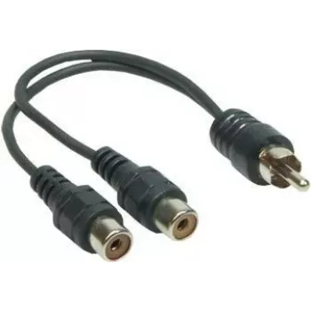Good Connections 5901-KA adapter avdio kabel, 1x vtič RCA na 2x vtičnica RCA, 0,2m, črn