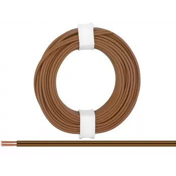 Donau Elektronik 218-88 žica iz pramenov 2 x 0,14 mm² rjava 5 m