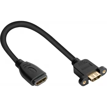 Good Connections inštalacijski kabel HDMI, vtičnica HDMI tip A na vtičnico za vgradnjo v ploščo, 0,3 m, črn HDMI-AD23