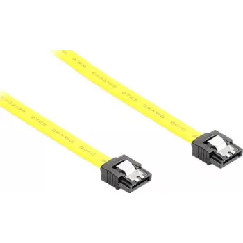 GoodConnections kabel SATA 6 Gb/s s kovinsko sponko, 0,50 m, rumen 5047-A05Y