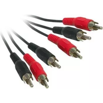 Good Connections AVB-02 3x RCA vtič na 3x RCA vtič kompozitni video + stereo avdio kabel, 2m, črn