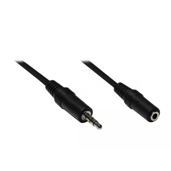 GoodConnections AS-35V3 3,5mm stereo avdio podaljšek, vtič na vtičnico, 3m, črn