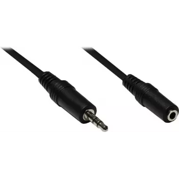 GoodConnections 3,5mm avdio podaljšek, vtič na vtičnico, 3-polno, črn, 2,5m AS-35V25