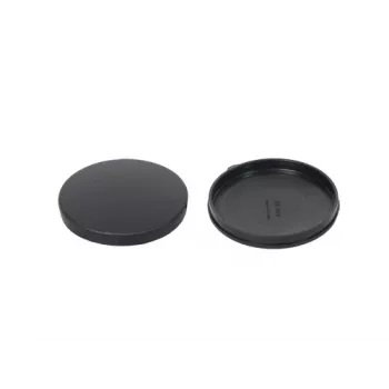 GoodConnections Alcasa 9870-65 sprednji pokrov objektiva 65 mm sredinski stiskalni snap-on črn