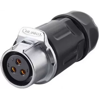 GoodConnections IC01-20P302 S1 industrijski napajalni konektor (3-Pin) vtičnica z zaskočnim mehanizmom, spajkani priključek, M20