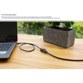 GoodConnections Cat.7 S/FTP RJ45 podaljšek z zaščito zaponke, brezhalogen, 1m, črn 8070VR-010S