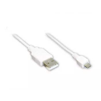 GoodConnections Alcasa USB 2.0 kabel, USB-A na Micro-USB B, 3 m, bel 2510-MB03W