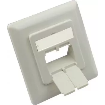 GoodConnections osrednji vložek 50x50mm s pokrivnim okvirjem 80x80mm za mrežne vtičnice, signalno bela RAL9003 (GC-N0155)