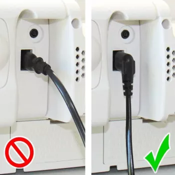 Good Connections euro napajalni kabel, euro vtič na IEC C7 vtičnico, obojestransko 90° kotno, bel, 0,75 m (1550-ZW007W)